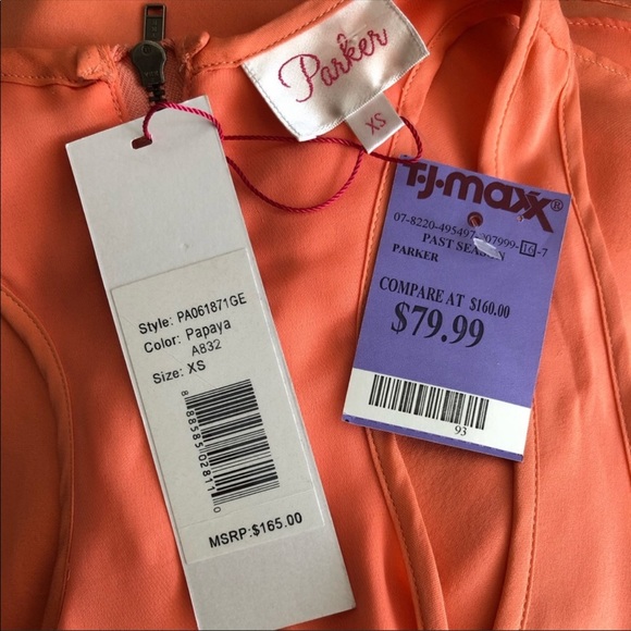 NEW Parker orange flowy racerback tank top size XS - Picture 6 of 8